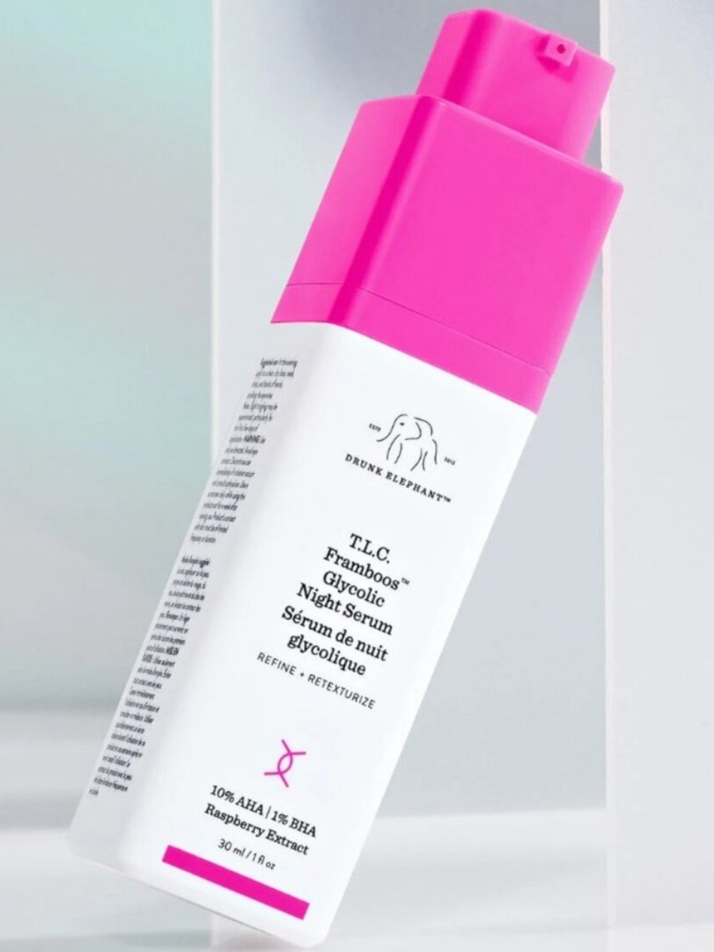 NIB Drunk Elephant T.L.C. Framboos Glycolic Night Serum 1oz